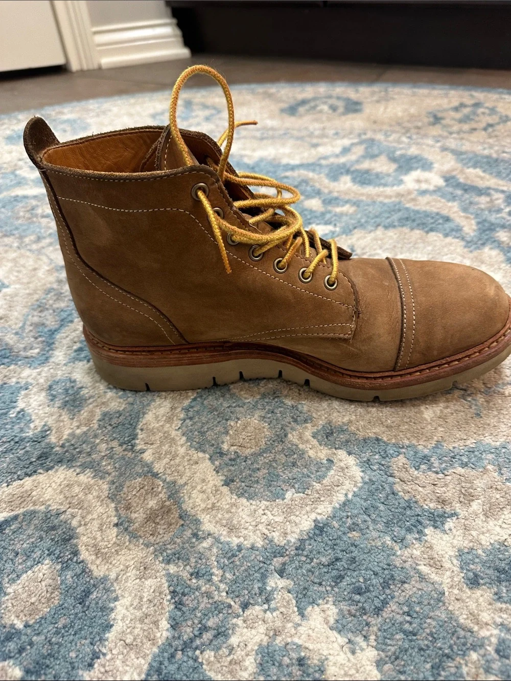 Allen Edmonds Park City Tan Suede Lace-Up Boots